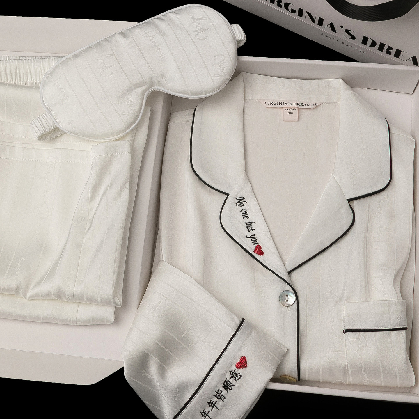 送女友男士睡衣定制刺绣情侣睡衣礼盒装2026春季冰丝男女款家居服