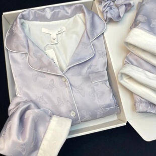 高级感送闺蜜女友女生礼物2025冬季加绒加厚保暖冬天睡衣女礼盒装
