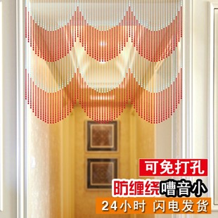 欧 珠帘子门帘家f用塑料隔断帘卫生间风水葫芦半截过道帘门连新款