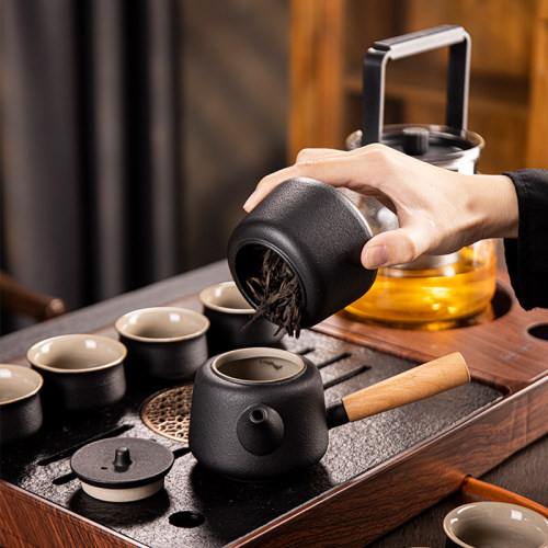 茶具组合套装家用茶盘茶台功夫茶具套装烧水壶S全自动一体办公室