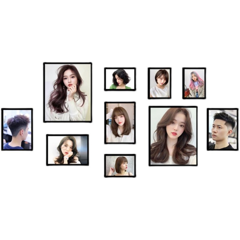 理发店墙面装饰发型图片装饰画立体相框组合背景墙墙画Z美发店挂,家居饰品,现代装饰画,淘宝优惠券,粉丝福利购,淘宝优惠卷