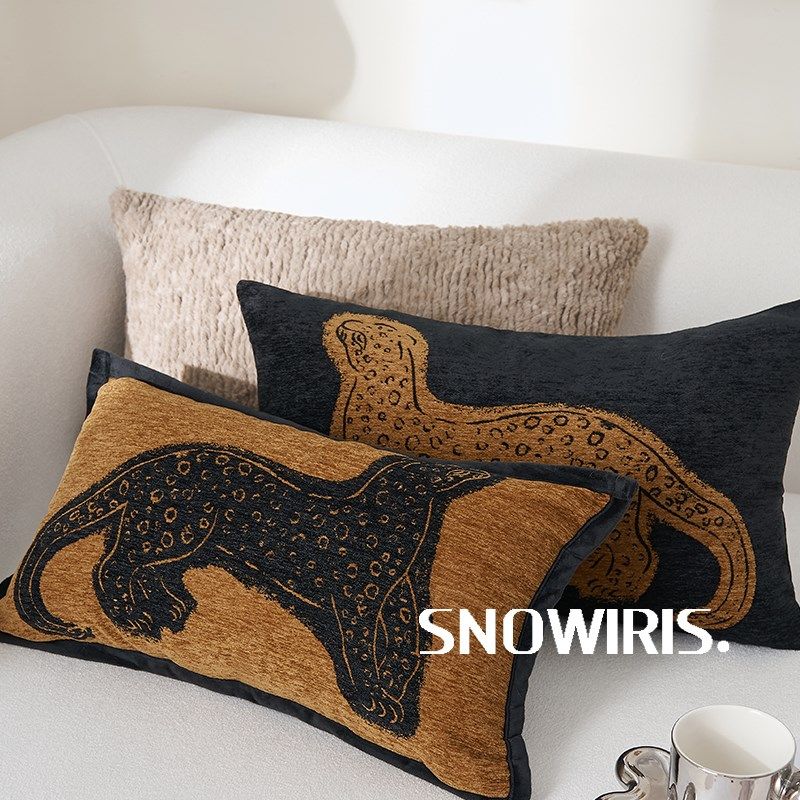 轻奢中古黄腰枕抱枕组合复古美式豹D枕套民宿高级感装饰靠垫腰靠,居家布艺,靠垫/抱枕,淘宝优惠券,粉丝福利购,淘宝优惠卷