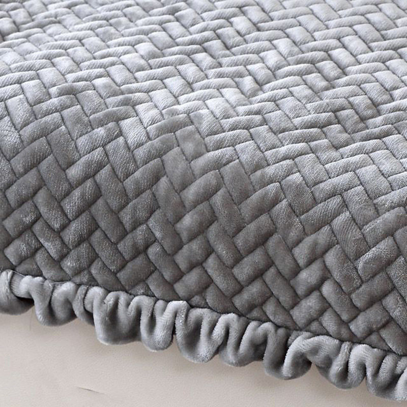 冬季韩国短毛绒沙发垫真皮布艺加厚保暖坐垫沙发靠U背扶手盖布罩