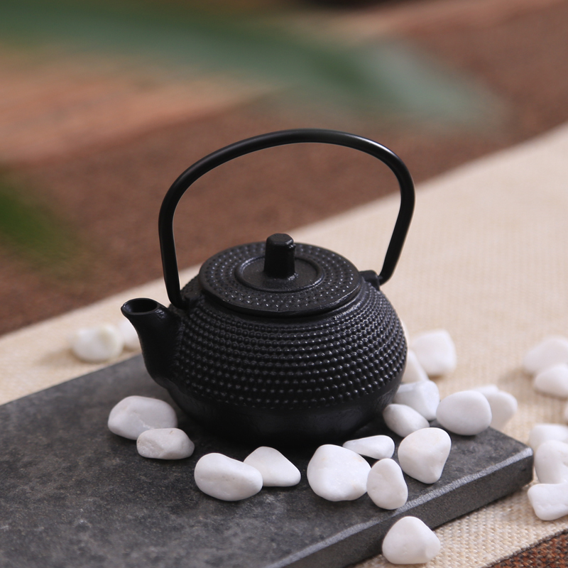迷你小茶壶摆件 铸铁茶宠铁壶把玩茶道H配件 功夫茶具特价金色多