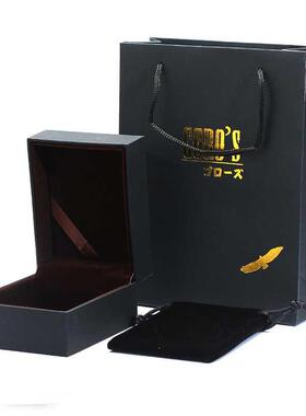 现货goros高桥礼盒包装一套手提袋绒布袋首饰收纳盒皮质银饰品盒