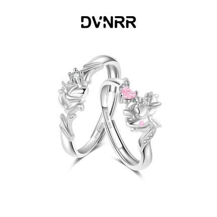 DVNRR梦马叙爱曲 原创设计马年新品情侣对戒s925银