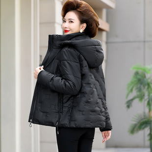 速发中老年妈妈短款宽松羽绒棉服夹棉加厚外套棉中装年人40岁50冬