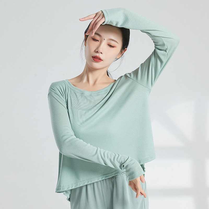 速发舞训服服上衣舞蹈练装宽松罩衫舞蹈练功服中国古典