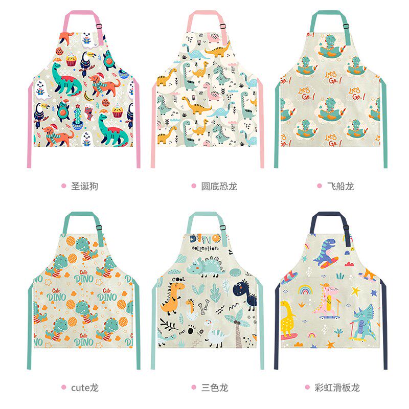 速发宝童围裙画画罩衣绘画美术男孩反夏季无袖防污防脏幼儿园儿穿