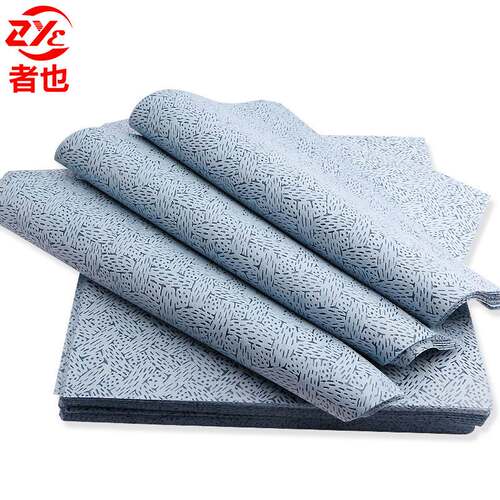 速发者也 工业无尘纸巾蓝色树皮纹工业擦拭纸切片式油污擦拭布150