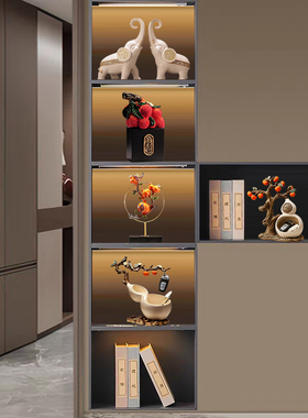 速发高档酒柜摆件客高老板办公室新中式装饰品轻奢事事如意摆级感