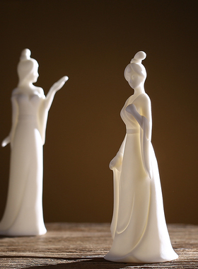 速发陶瓷古典仕摆件创新意中式历史人物美博古架书房搭配装饰品