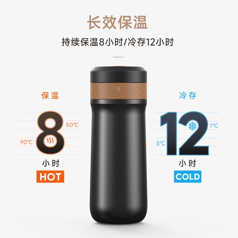 速发BKK实用便携法压壶迷你行号运动咖啡壶保温杯户手旅小外冲咖