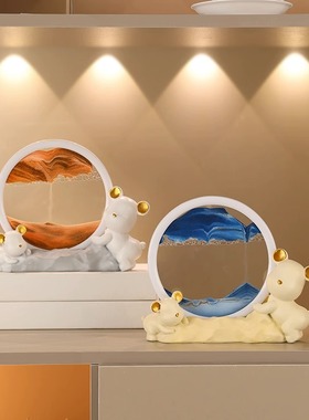 速发件意摆流沙画熊创入户玄关家居客厅电视柜酒柜卧室沙漏装饰品