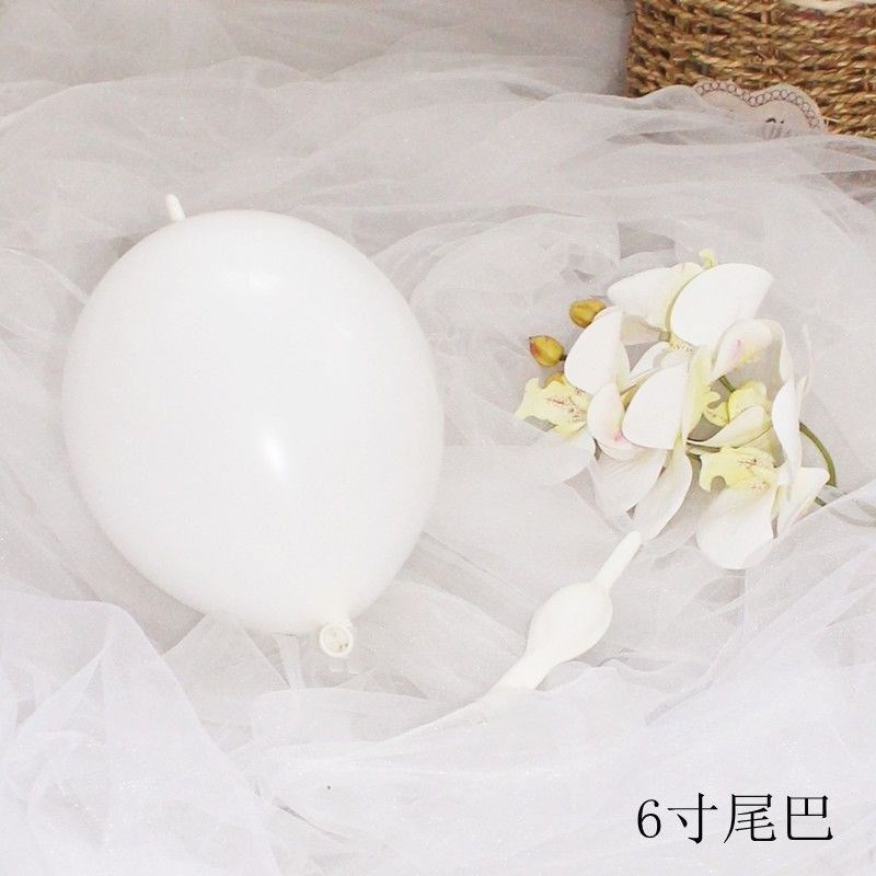 速发布尾气球10寸6寸针巴乳胶气球爱心编织造型婚庆尾置装饰石榴