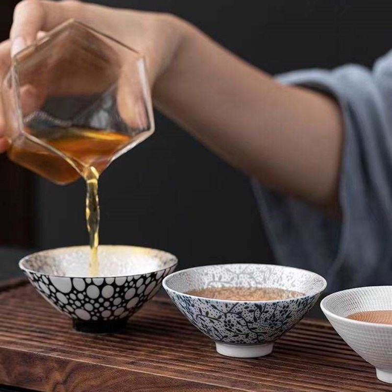 速发鎏人杯子纯手工茶盏简约单个茶主功夫品茗杯茶碗杯银杯斗笠轻