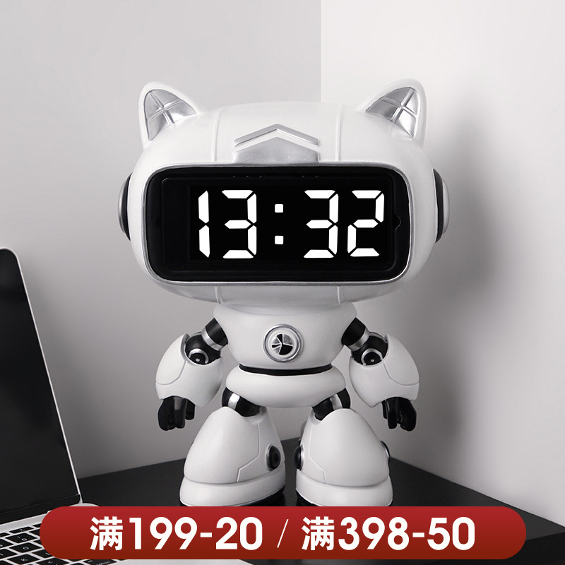 速发创意闹钟装饰品摆件钟约客厅卧室桌面床头简时柜摆台式