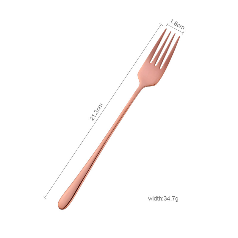 8 Colors Stainless Steel Long Handle Dinner fork Rainbow For