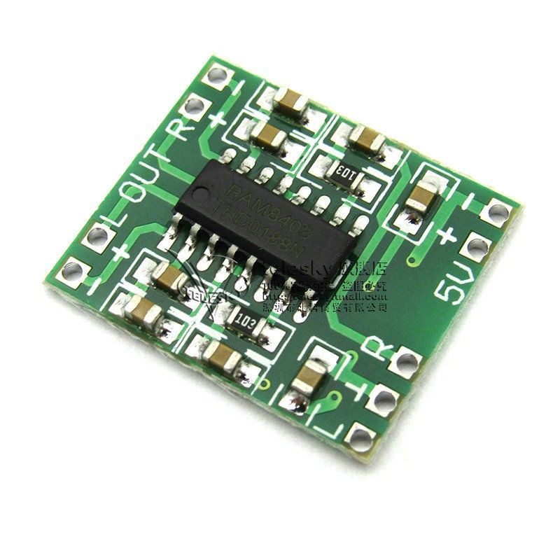 新品微型数字功放板2*3W D类PAM8403功放模块diy 2.5~5V 可USB供