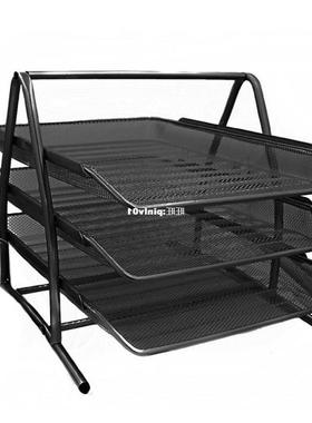 3Tier Metal Mesh Letter Paper Document Foolscap Tray Stacka