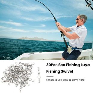 0Pcsset Fishing Swivel 8ring Stainless Steel Fishhook