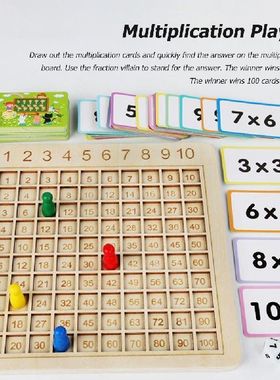 Wooden Board Game Interactive Thinking Montessori 9X9 Math