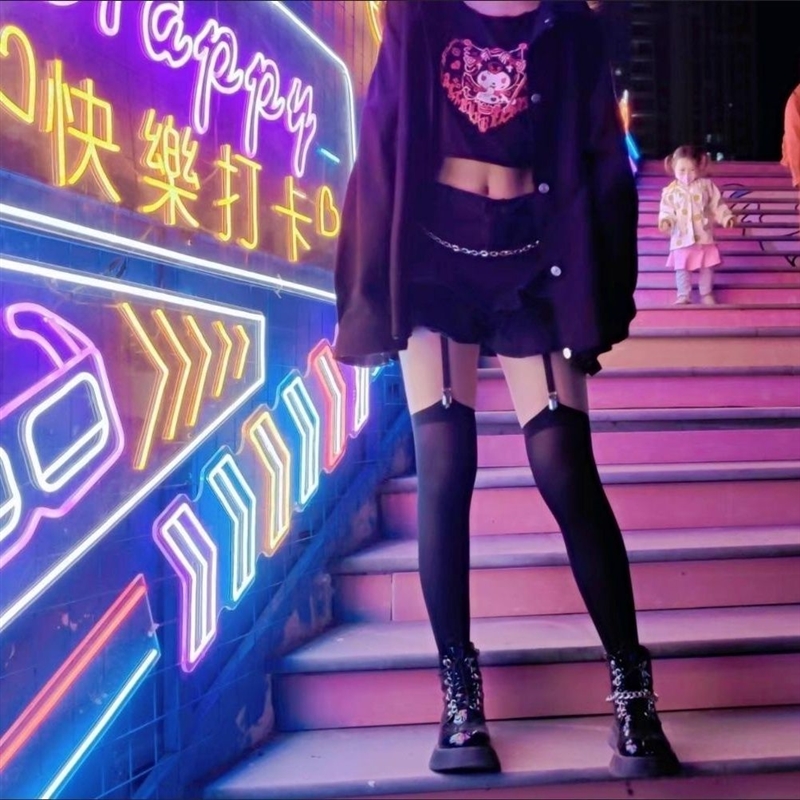 吊袜带长筒靴防掉护膝大腿曲张袜夹固定防滑扣可调节腰环男女