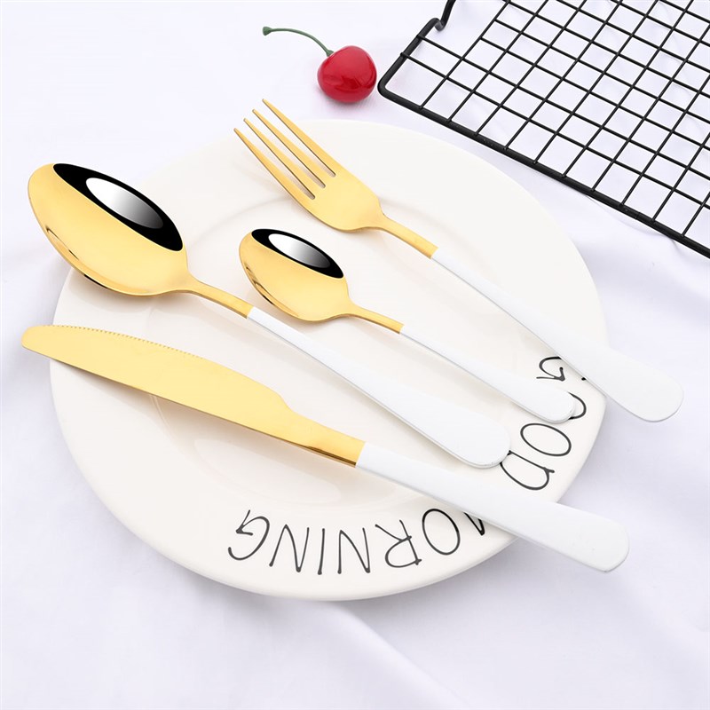 Rainbow Tableware Set Stainless Steel 24pcs Dinnerware Knife