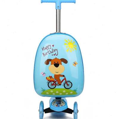 饰页儿童带滑板车行李箱拉杆箱旅行箱男女孩宝宝可坐骑登机箱旅游