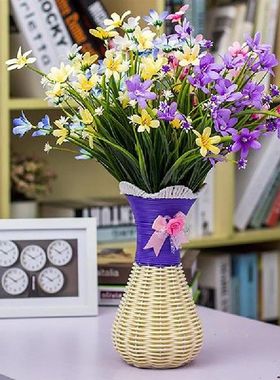 1 Bunch Artificial Plastic Orchid Plant Fake Silk Flower