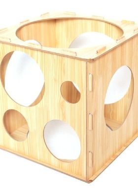 9 Holes Balloon Sizer Box Wood Square Balloon Measurement