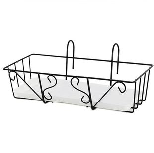 挂在窗户上的花架栏杆花盆壁挂小挂架种花围栏室内防盗网铁艺墙壁