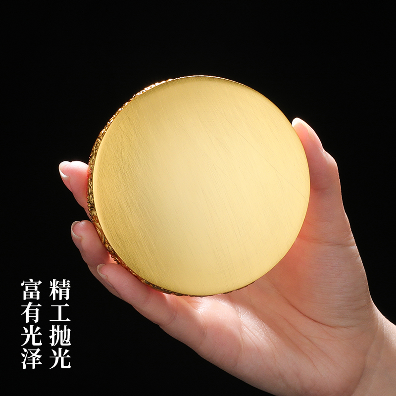 曼扎盘纯银S99镀金曼茶罗藏式曼达盘八瑞物吉祥手工曼扎供修盘8cm