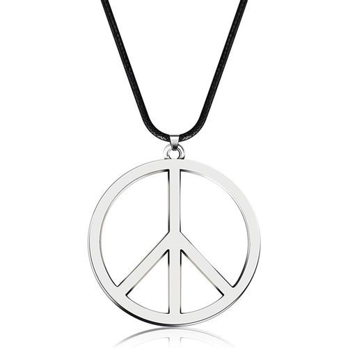 Stainless Steel Necklace Peace Sign Pendant Necklace Jewelry