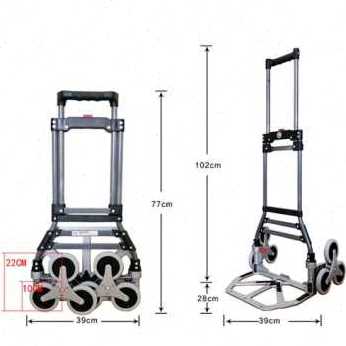 厂促新品折叠可携式拉杆车轻便爬梯车上下楼神器行李推车家用购物