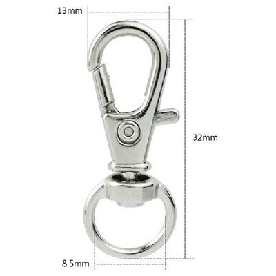50 Pcs Swivel Clasps Lanyard Snap Hook,Metal Swivel Lanyard