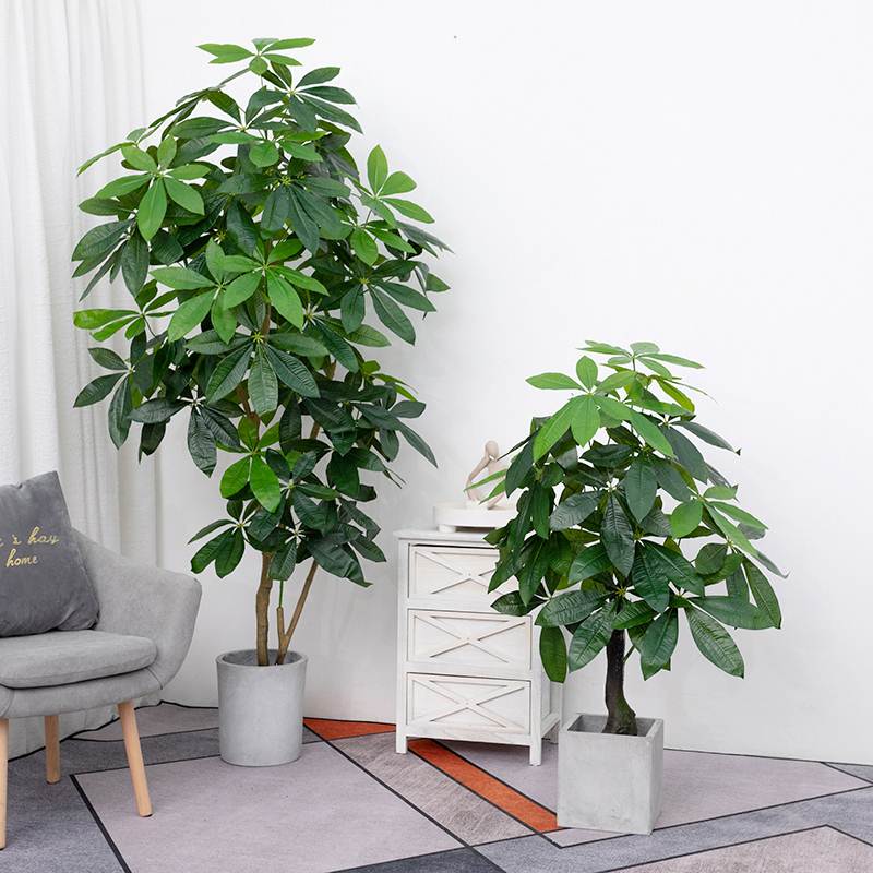 仿真植物盆栽发财树客厅摆件室内装饰落地花塑料花大型假绿植盆景