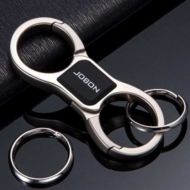 Jobon Zhongbang Car Keychain Double Ring CouplMe Waist Mold