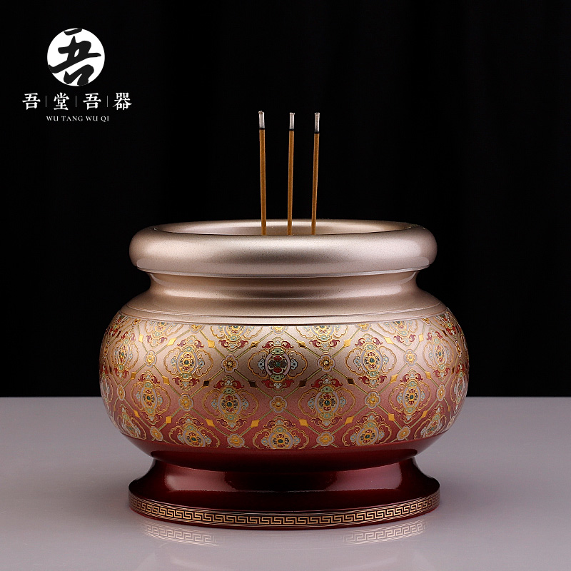 黄铜佛具用品大全供具供佛家用花瓶佛堂佛前供水杯供果盘香炉全套