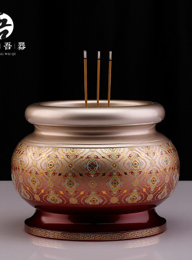 黄铜佛具用品大全供具供佛家用花瓶佛堂佛前供水杯供果盘香炉全套