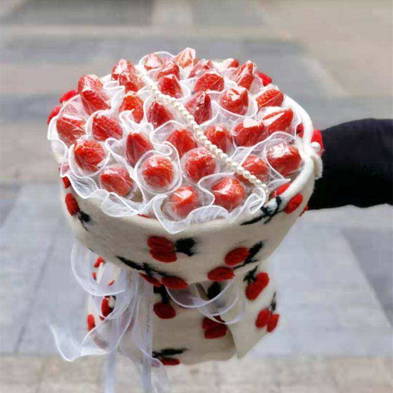 母亲节花束哈尔滨同城花店速递草莓车厘子橙子水果玫瑰创意礼物