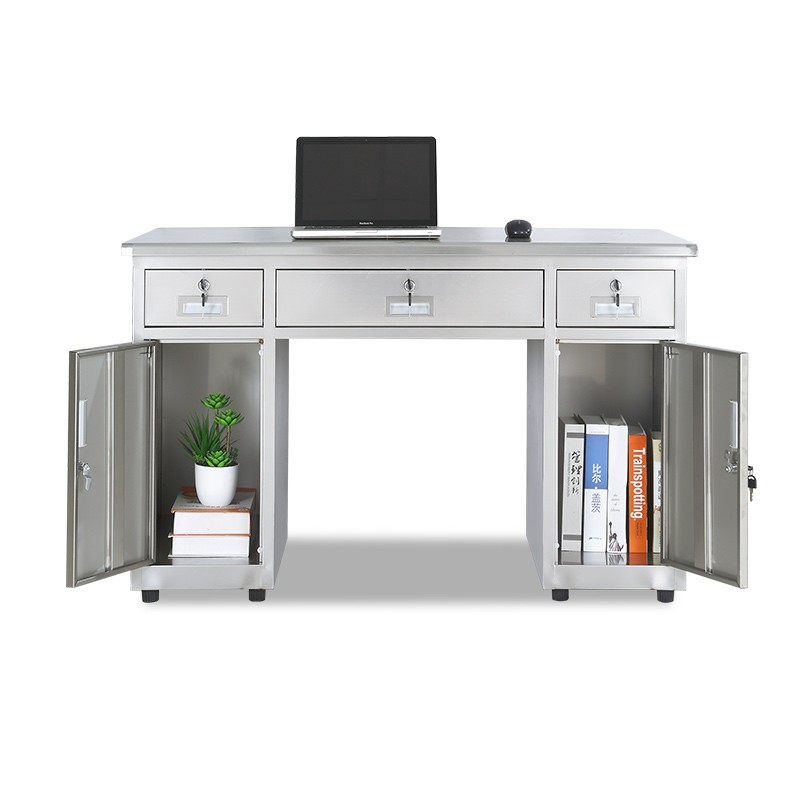 304不锈钢电脑桌办公矮柜无尘车间医院工作实验台工厂操作写字台