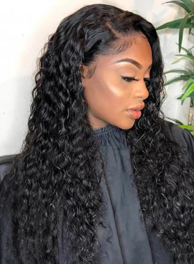 跨境假发欧美hunan hair化纤假发前蕾丝卷发非洲小卷假发