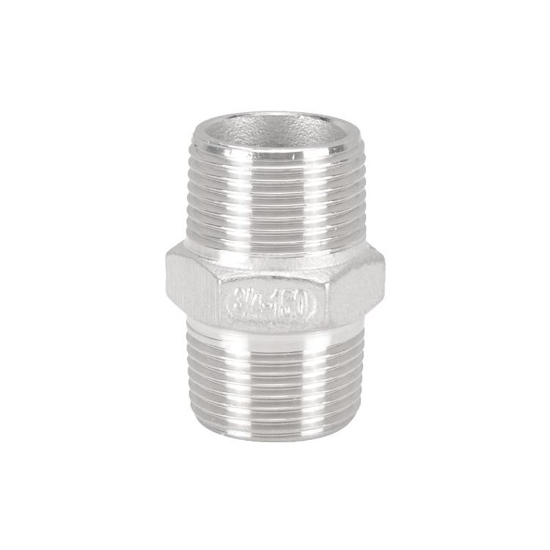 304不锈钢异径变径双公螺丝外丝直接大小水管接头2分3分转4分变6