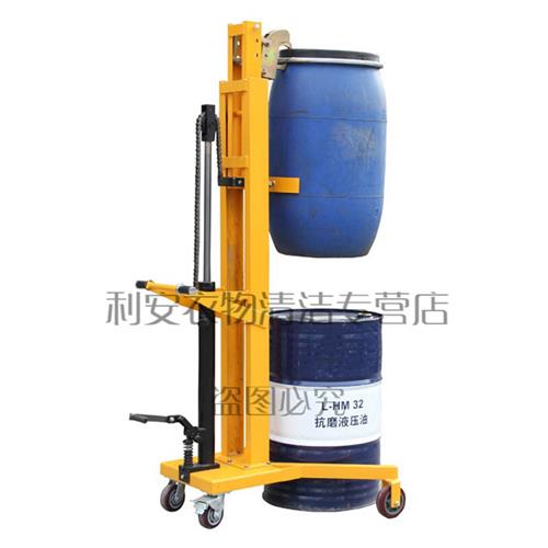 专用油桶搬运车拉货板车 推车脚踏式液压油桶搬运车手动叉车铁桶