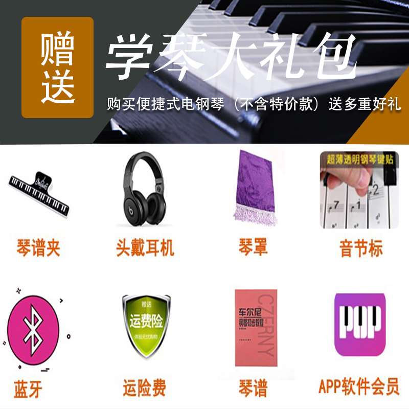 电钢琴家用键盘便携式电子琴儿童初学者成年88键专业考级幼师专用