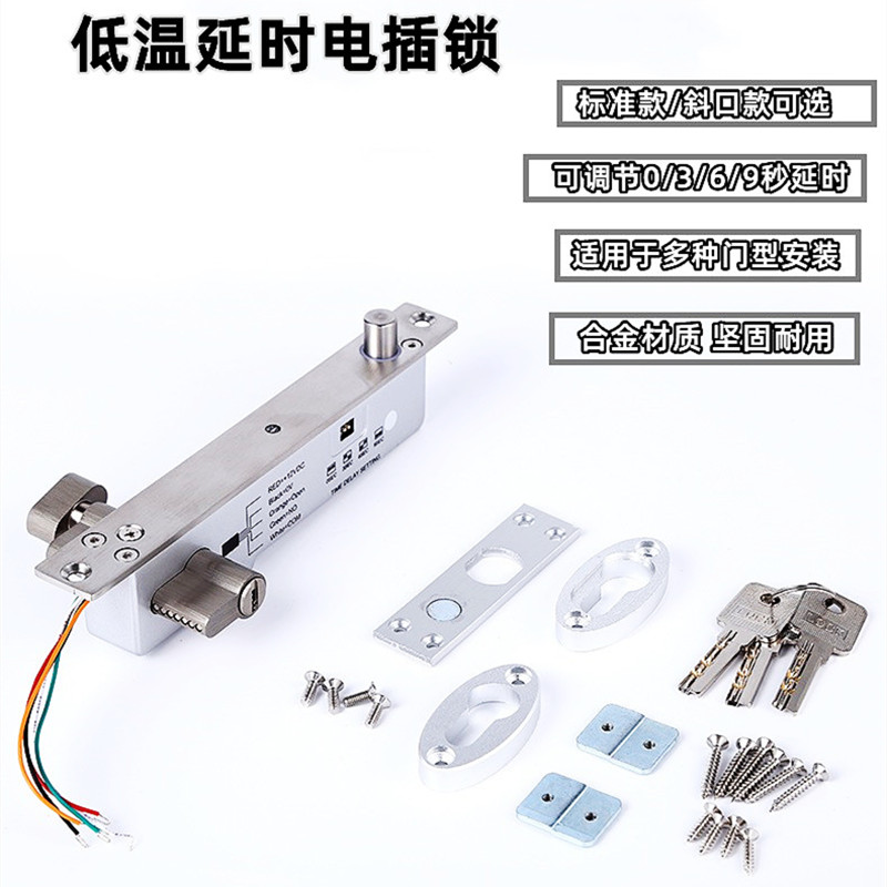 带钥匙电插锁电梯药品柜监狱电插锁断电上锁电控锁别墅大门锁