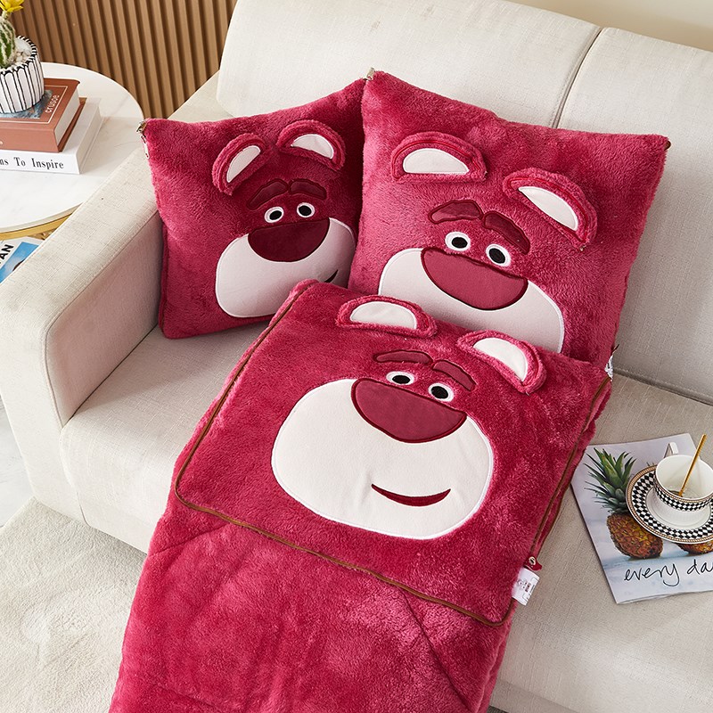 加厚折叠抱枕被子两用珊瑚绒冬季毯子午睡办公室汽车载枕头二合一