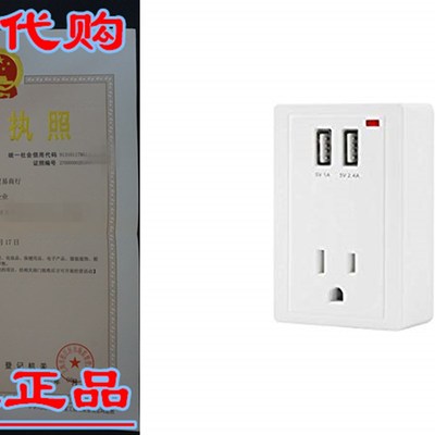 Z Wave Plus Wall Socket Plug in Receptacle with 2 USB and 1