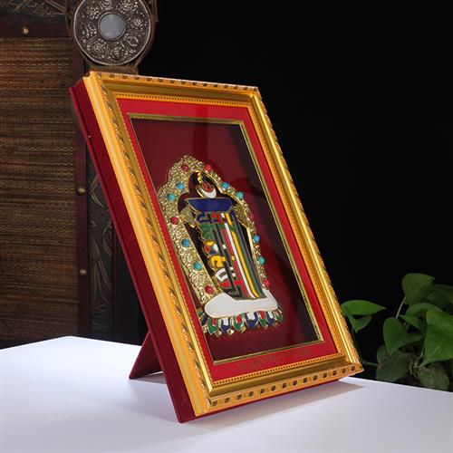 西藏藏式民族风家用办公室内墙面装饰挂画 十相自在图案桌面摆件